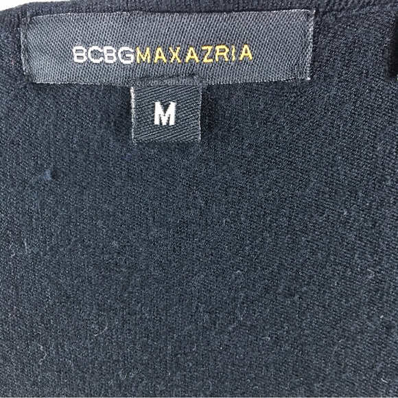 BCBGMAXAZRIA Black Cardigan & Shell Sweater Beaded Diamond Design Size M - Picture 4 of 16